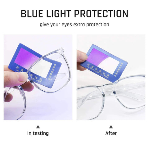 Clear Anti Fog Safety Glasses With Anti Scratch ANSI Z87 1 Blue Light Blocking testing before and after