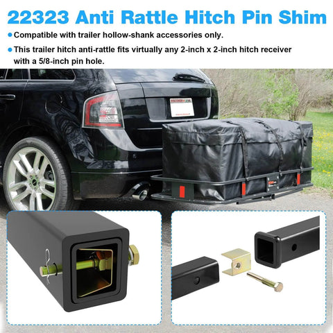 Anti Rattle Hitch Pin For 2 Inch Trailer Receiver With Hollow Shank Accessories Five Eighth Inch Pin Hole Eliminates Wobble And Noise