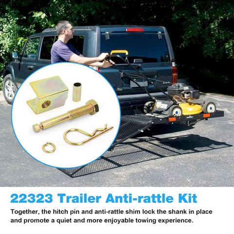 Anti Rattle Hitch Pin For 2 Inch Trailer Receiver With Hollow Shank Accessories Five Eighth Inch Pin Hole installed on trailer