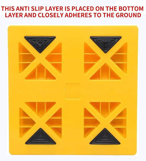 Interlocking Camper Leveling Blocks Kit With Anti Slip Ramps 10 Pack Includes One Wheel Chock And Handy Carrying Bag for RV