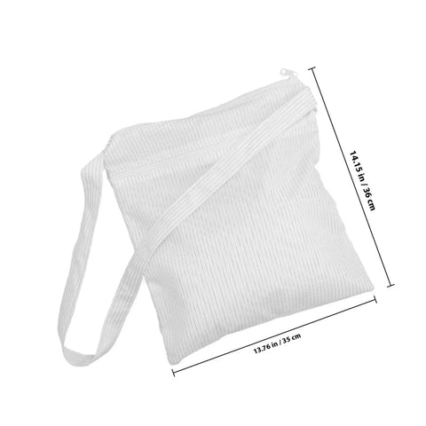 Anti Static Tote Bag With Handles, Ultra Lightweight Single Layer ESD Dust Proof Storage Purse Organizer, white, 360x350x2 mm