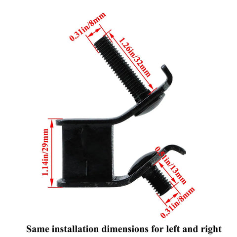 Generator Anti Vibration Rubber Mount Set For 2000w To 4750w Open Frame Generators side view with measurements