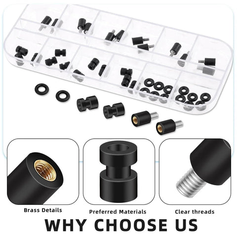 36 Pcs Anti Vibration Standoffs And Rubber Damper Balls Set For Flight Controller with screws and O-rings in clear case