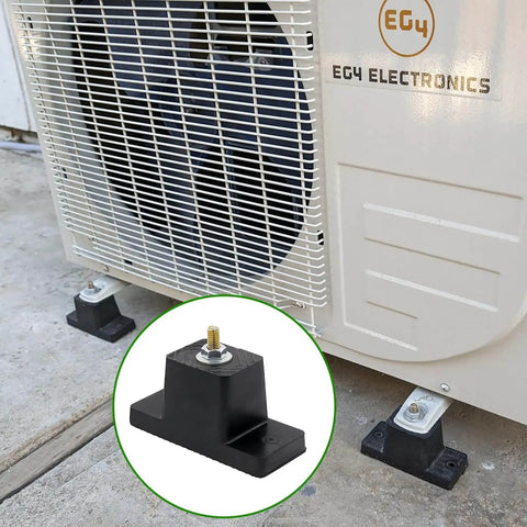 Heavy Duty Anti Vibration Pad Kit With Rubber Isolators And Mounting Brackets for outdoor mini split central air conditioners installed