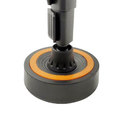 Close-up of Three Piece Anti Vibration Suppression Pads for Telescope Mounts with 7.6 Cm Diameter under a tripod leg