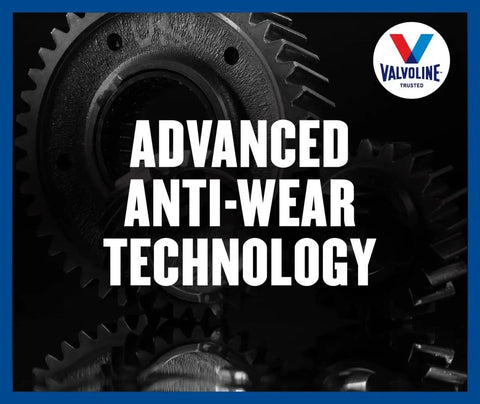 Close-up of gears highlighting advanced anti-wear technology for Dexron VI Mercon LV Full Synthetic ATF For Automatic Transmissions, 1 Gallon.
