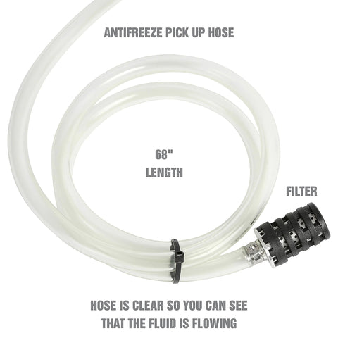 OEMTOOLS 24444 cooling system refiller AirEvac kit; 68-inch clear antifreeze pickup hose with filter