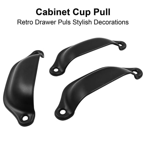 Antique Style Black Cup Drawer Pulls 20 Pack For Dressers Cabinets Cupboards Closets And Kitchen Furniture Handles