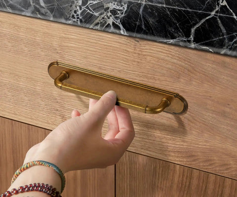 Hand opening cabinet with Two Pack Antique Brass Cabinet Pulls With Backplates And Spacers 5 Inch Center To Center Drawer Handles.