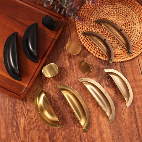 Assorted cabinet pulls, including Antique Brass Zinc Alloy Cabinet Pulls 2.5 Inch Center Hole 64mm Heavy Duty Cupboard Handles Set of 6.
