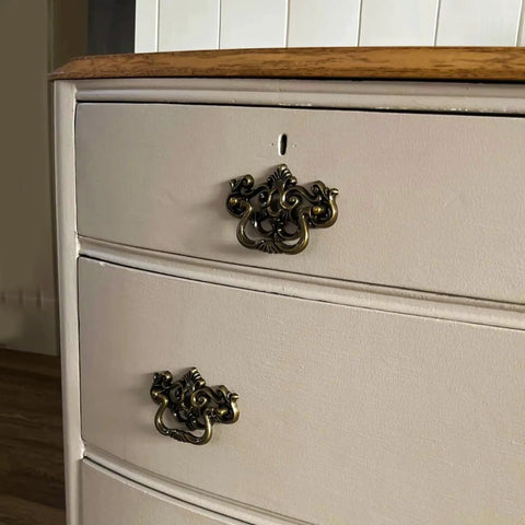 3 Inch Center To Center Bail Drawer Pull Antique Bronze Swing Handle on Dresser Featuring Vintage European Design