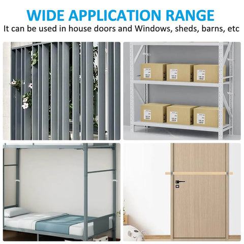 Image showing versatile applications of durable materials in doors, shelves, beds, and barn doors.