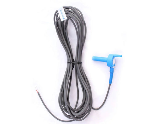 Optimum Pool Technologies temperature sensor replacement for Jandy, blue head, long gray cable, includes 2-inch clamp