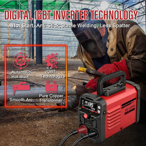 2 In 1 110V Arc And Lift TIG Welder For Home DIY With Hot Start And Anti Stick Arc Force Portable MMA Welding Machine with digital display