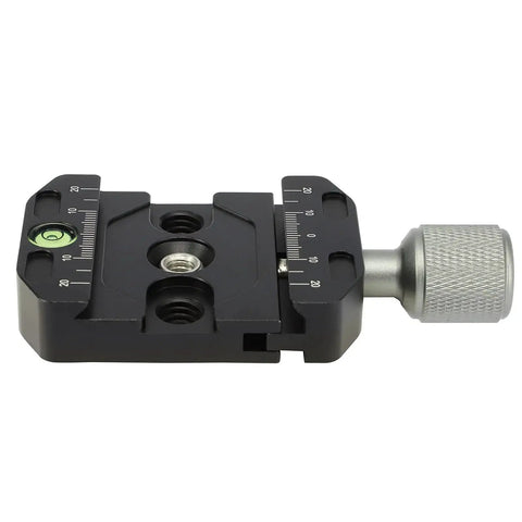 Arca Swiss Style Quick Release Clamp For Tripod Ball Heads And Monopods With Universal Quick Change Plate, showing top view