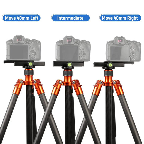 Arca Swiss Compatible Quick Release Plate With Clamp Adapter Set 120mm QR Plate for tripod with balance guide and camera setup