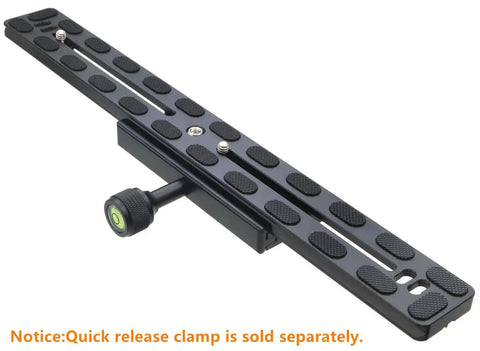 PU350 350mm Universal Long Quick Release Plate with Dual Dovetail Slide Rail and D Ring for Camera and Flash on Tripod