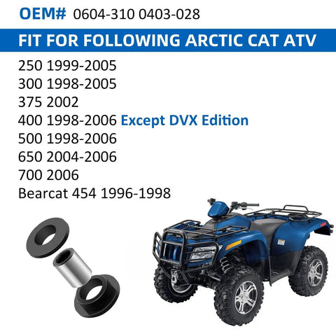 Eight Piece Shock Bushing And Four Piece Bearing Sleeve Kit 0604-310 0403-028 with Arctic Cat ATV models image