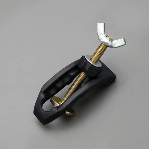 4-Piece Arcuate Press Plate Clamps for CNC Router and Drill Press showcasing T-track hold-down fixture.