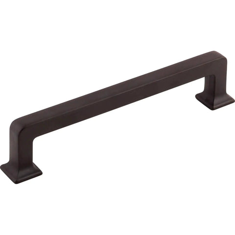 Ascendra 5-1/16 Inch Center To Center Cabinet Pull In Honey Bronze From The Transcend Series, solid metal handle, side view
