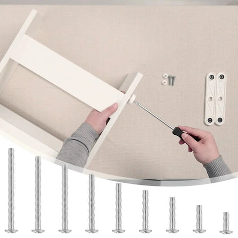 Installing cabinet with 130 Pcs M4 Machine Screws Set With Phillips Pan Washer Head For Cabinet Pulls Knobs Drawer Pulls Durable Zinc Plated Steel