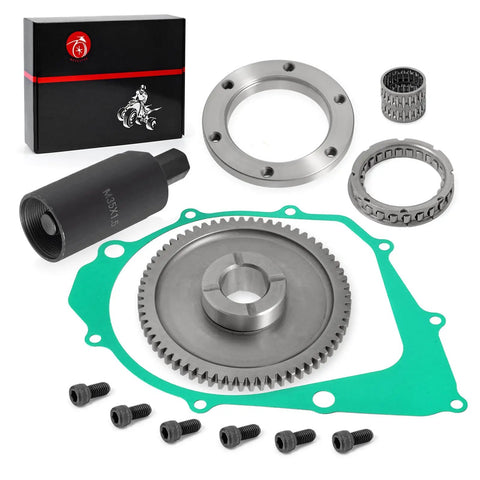 Flywheel Puller And Starter Clutch One Way Bearing Gear Kit With Gasket For 350cc ATV Quad Models front view