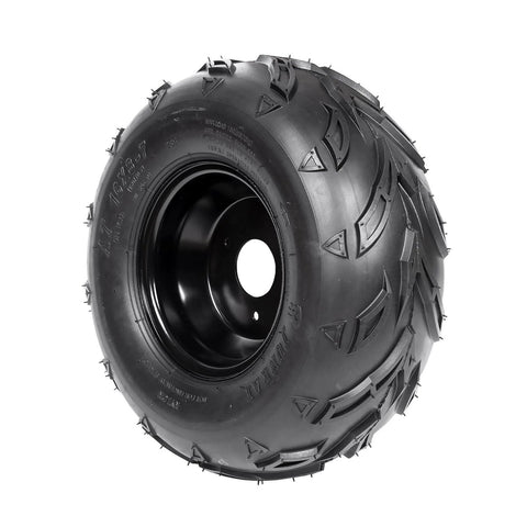 4PCS ATV Go Kart Tires and Rims Tubeless 16X8-7 Inch Front or Rear Tire with 3 mounting holes for quad bikes and mini-bikes.