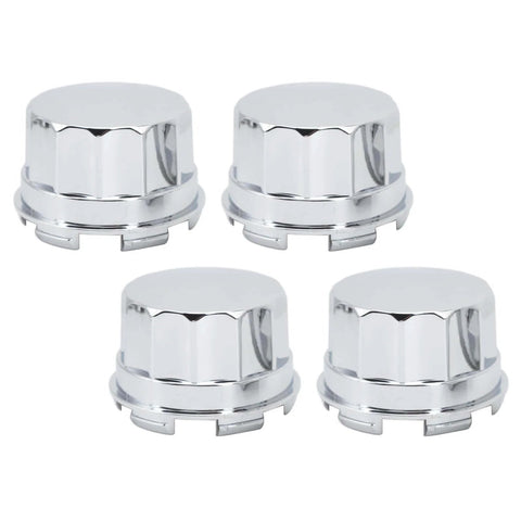 4PCS ATV & Go Kart Wheel Dust Cover for 110, 125, 250, Rims - Effective Wheel Protector Optimized (Plastic Flat Head) in silver