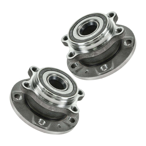 Two Piece Front Wheel Bearing And Hub Assembly Set For Audi A3 A3 Quattro Q3 TT TT RS Quattro Includes Driver And Passenger Sides