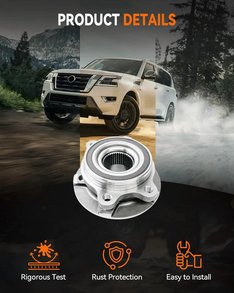 513301 Front Or Rear Wheel Bearing Hub Assembly For Audi A4 A5 A6 Q5 S5 S6 S7 S8 RS5 Allroad with car in background