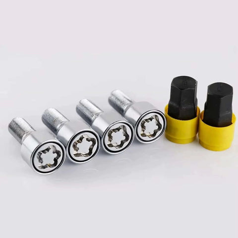 Car Locking for A4 for A6 for A8 M14X1.5 Steel Wheel Lock Locking Bolts 28mm ShankWheel Steel Lug Bolts Car Tyre Nut Wheel Studs