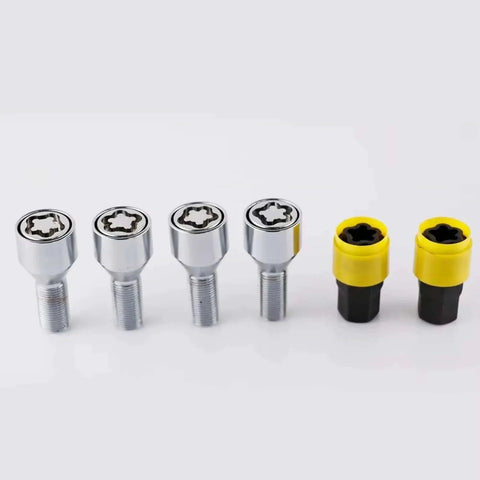 Car Locking for A4 for A6 for A8 M14X1.5 Steel Wheel Lock Locking Bolts 28mm ShankWheel Steel Lug Bolts Car Tyre Nut Wheel Studs set