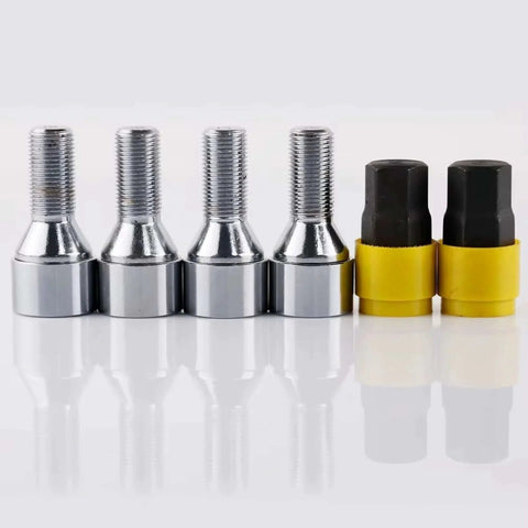 Car Locking for A4 for A6 for A8 M14X1.5 Steel Wheel Lock Locking Bolts 28mm ShankWheel Steel Lug Bolts Car Tyre Nut Wheel Studs