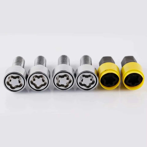 Car Locking for A4 for A6 for A8 M14X1.5 Steel Wheel Lock Locking Bolts 28mm ShankWheel Steel Lug Bolts Car Tyre Nut Wheel Studs