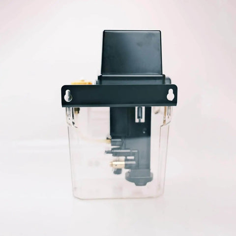 Side view of Auto Oil Lubrication Gear Pump With 1.8 Liter Capacity, 100 Volt Power, AMZ III 285155, plug and play design