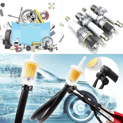 DIY Friendly All In One Hose Clamp Kit With 121Pcs 7 To 22mm Swivel Flat Band Clamps Includes Hose Clip Remover Silicone Vacuum Hose Clips Low Pressure Air Lines Great For Fuel And Vacuum Lines 12 Diameters In A Durable Storage Box Black.