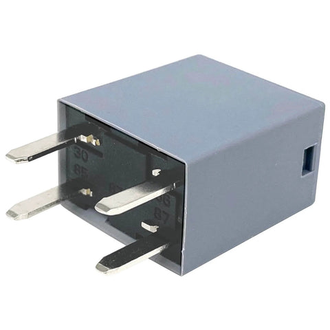 Image of a 4-pin SPST relay for the Beefy 40A 12V DC Auto Relay Pack, used in GM vehicles' fuel pump, ignition, and power circuits.