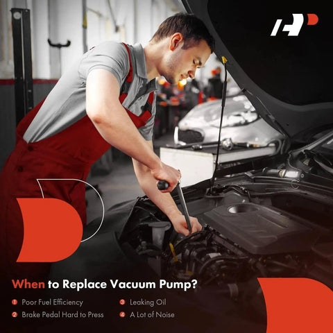 Mechanic working on Ford vehicle replacing Premium Vacuum Pump For Ford F Series Trucks And Econoline Vans 1994 1995 7.3L V8 Compatible
