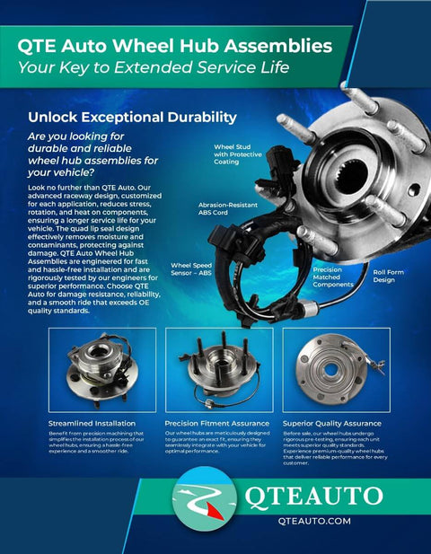 Beefy Front Wheel Hub Bearing Assembly Replacement For BMW 3 Series 2006 To 2013 Fits 128i 135i 135is 323i 325i 328i Easy Install Direct OEM Style Upgrade