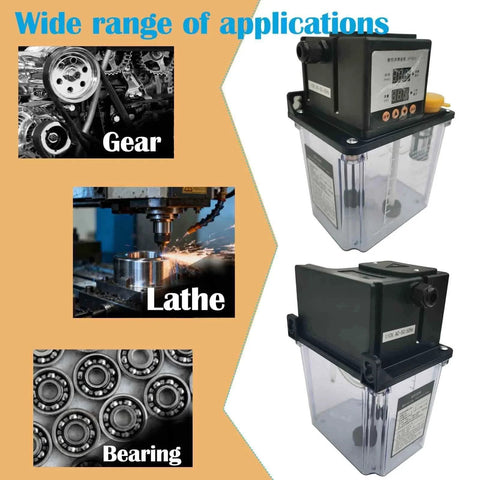 2L 110V Automatic Lubrication Pump With Dual Digital Display Gear Oiler for CNC, Machine Tools, Lathe, and Bearing Use