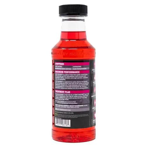 Shift Restore Automatic Transmission Additive 16 Oz Bottle for smoother shifts, reduces operating temperature and friction, back label view