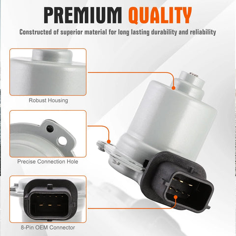ISINSWIFT AE8Z-7C604-A automatic transmission clutch actuator front view, silver housing and 8-pin OEM connector