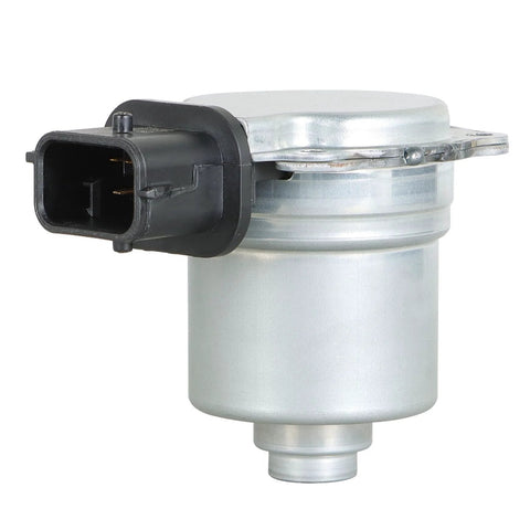 Automatic transmission clutch actuator with silver metal housing and black 2-pin connector