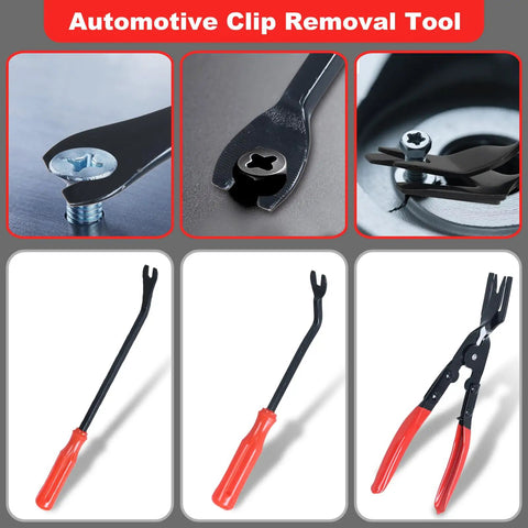 Must Have 7 Piece Auto Trim Removal Tool Set With Plastic Pry Tools And Pliers For Fastener Clip Removal from door panels.