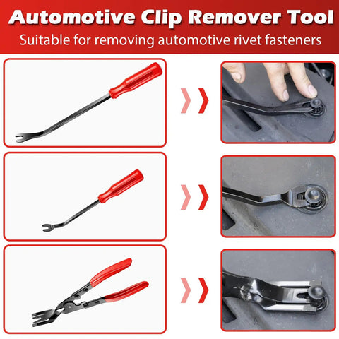7 Piece Car Trim Removal Tool Kit With Non Scratch Plastic Pry Tools And Fastener Clip Pliers For Auto Interior Panel