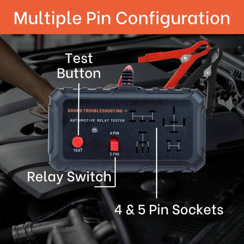 Automotive Relay Tester With Puller For 12V Cars And Trucks, DIY Friendly Relay Diagnostic Tool with pin configuration