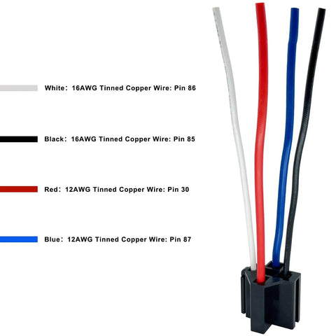Beefy 12V DC 4 Pin SPST Automotive Relay Kit Pack Of Six With 40A 30A Dual Rating For Car Wiring, Solid Relay Modules For Vehicles