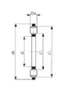 AZK22027015 Thrust Bearing Bronze Cage 220x270x15mm - VXB Ball Bearings