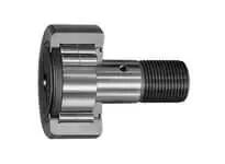Side view of Single bearing NUCF12-1R Uncaged Cam Follower Bearing with M12x1.25 Stud, 32 mm Roller Diameter, Shielded, High Carbon Steel