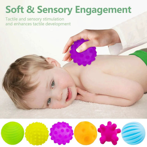 Sensory Balls for Baby Sensory Baby Toys 6 to 12 Months for Toddlers 1-3, Bright Color Textured Multi Soft Ball Gift Sets, purple ball on baby